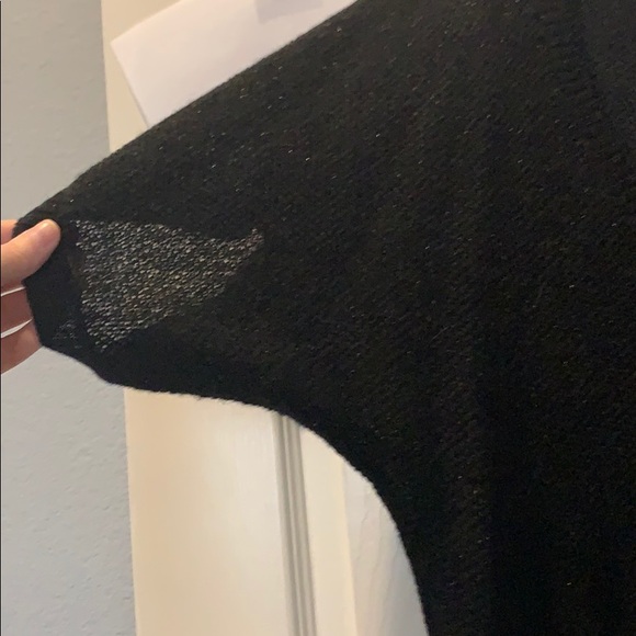 Black lightweight sweater with sparkle. Express. M - Picture 3 of 10